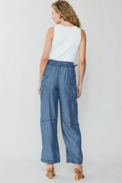 Pants-Current Air Adjustable Waist Pants CHAMBRAY