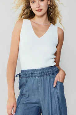 Pants-Current Air Adjustable Waist Pants CHAMBRAY