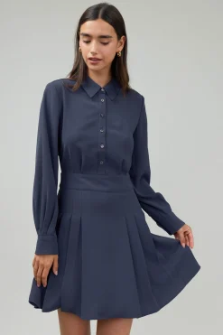 Mini Dresses-Current Air Arielle Mini Dress NAVY