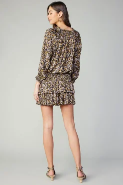 Mini Dresses-Current Air Aurelie Floral Print Mini Dress BLACKFLORAL