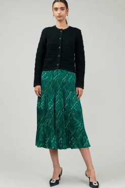 Cardigans-Current Air Button Up Tweed Cardigan BLACK