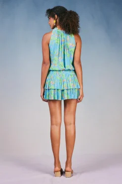 Mini Dresses-Current Air Cara Pleated Mini Dress BLUEMLT