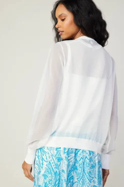 Knitwear|Cardigans-Current Air Cardigan Cami Set WHITE