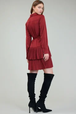 Mini Dresses-Current Air Carrera Mini Dress BURNTUMBER