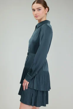 Mini Dresses-Current Air Carrera Mini Dress FORESTGREEN