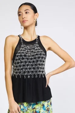 Accessories-Current Air Beaded Cami CLEAR