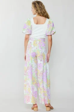 Knitwear|Sweaters-Current Air Contrast Sleeve Knit Top PINK