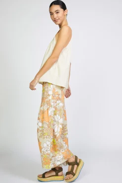 Sleeveless Tops|Sweaters-Current Air Crotchet Yoke Top LINEN