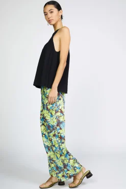 Sleeveless Tops|Sweaters-Current Air Crotchet Yoke Top BLACK