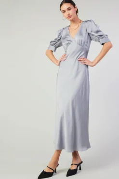 Maxi Dresses-Current Air Diana Maxi Dress SILVER