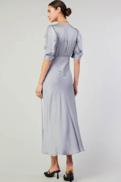Maxi Dresses-Current Air Diana Maxi Dress SILVER