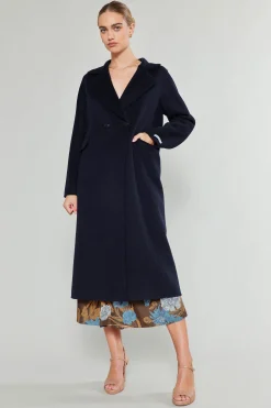 Coats & Jackets-Current Air Double Breasted Wool Coat DARKNAVY