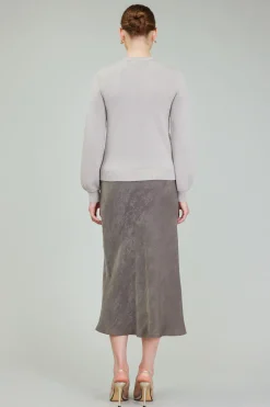 Knitwear|Sweaters-Current Air Floral Applique Sweater LIGHTBEIGE