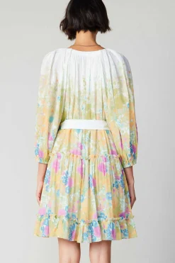 Mini Dresses-Current Air Gradient Floral Motif Mini Dress MULTI