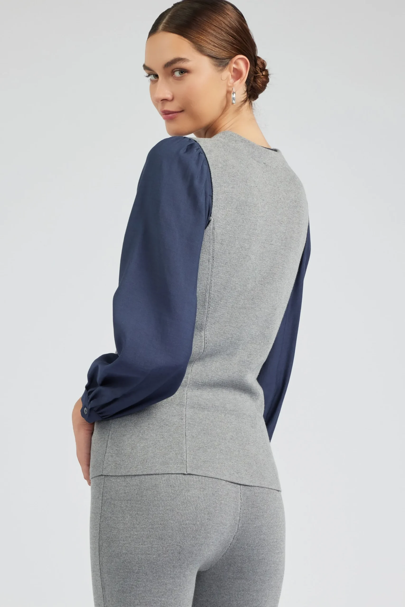 Knitwear-Current Air Knit Vest HEATHERGREY