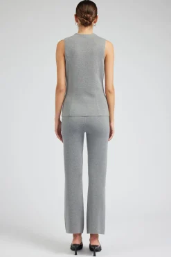 Knitwear-Current Air Knit Vest HEATHERGREY