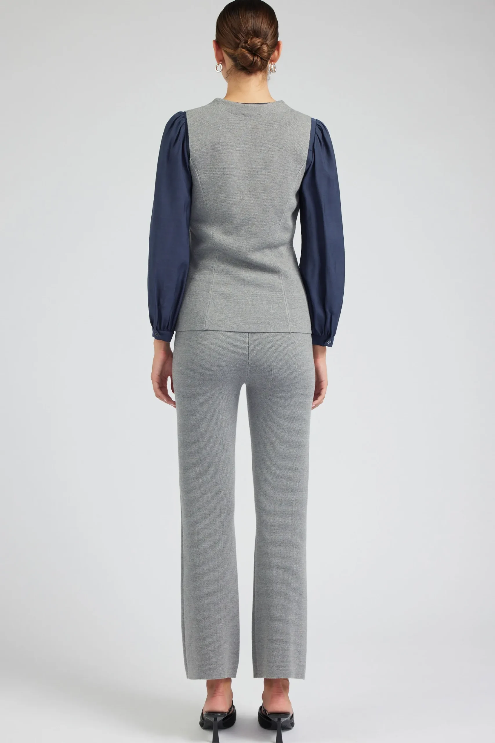 Knitwear-Current Air Knit Vest HEATHERGREY