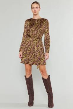 Mini Dresses-Current Air Link Motif Mini Dress OLIVEWINE