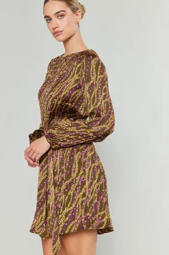 Mini Dresses-Current Air Link Motif Mini Dress OLIVEWINE