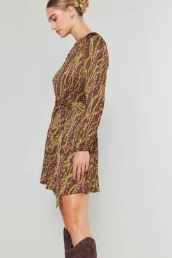 Mini Dresses-Current Air Link Motif Mini Dress OLIVEWINE