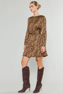 Mini Dresses-Current Air Link Motif Mini Dress OLIVEWINE