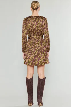 Mini Dresses-Current Air Link Motif Mini Dress OLIVEWINE