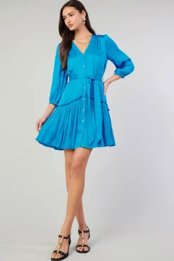 Mini Dresses-Current Air Nova Mini Dress BLUE
