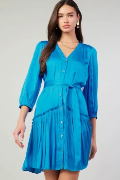 Mini Dresses-Current Air Nova Mini Dress BLUE