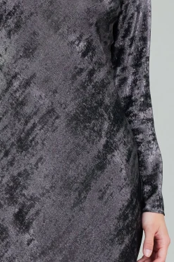 Maxi Dresses|Midi Dresses-Current Air Opalescent Textured Maxi Dress PLUMGUNMETAL