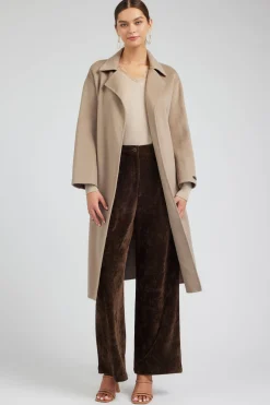 Coats & Jackets-Current Air Oversized Belted Wool Coat LATTE