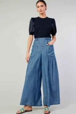 Pants-Current Air Patch Pocket Pant CHAMBRAY