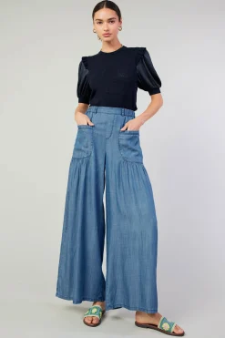 Pants-Current Air Patch Pocket Pant CHAMBRAY
