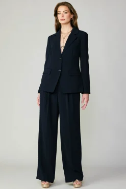Pants-Current Air Pintucked Trousers NAVY