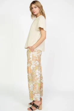 Short Sleeve Tops-Current Air Pintucked Yoke Blouse LINEN