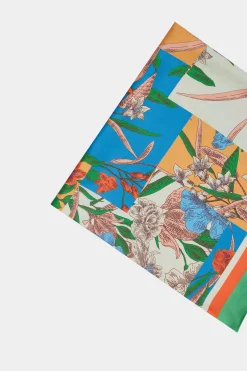 Accessories-Current Air Recycled Signature Print Scarf FLORALCOLORBLOCK