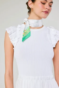 Accessories-Current Air Recycled Signature Print Twilly Scarf TUSCANGREENCITRUS