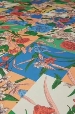 Accessories-Current Air Recycled Signature Print Large Scarf FLORALCOLORBLOCK