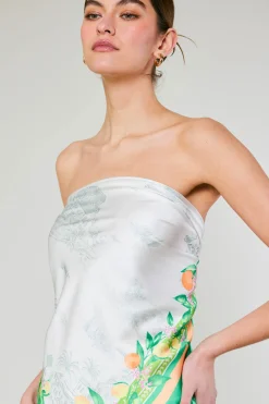 Accessories-Current Air Recycled Signature Print Scarf TUSCANGREENCITRUS