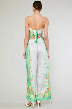 Accessories-Current Air Recycled Signature Print Scarf TUSCANGREENCITRUS