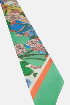 Accessories-Current Air Recycled Signature Print Twilly Scarf FLORALCOLORBLOCK