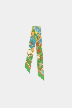 Accessories-Current Air Recycled Signature Print Twilly Scarf FLORALCOLORBLOCK