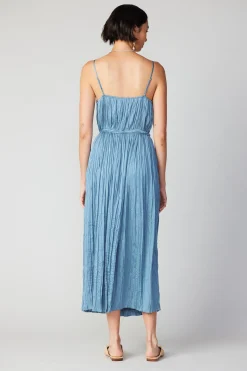 Midi Dresses-Current Air Rose Applique Cami Dress DUSTYSKY