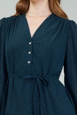 Mini Dresses-Current Air Sparkle Mini Dress DEEPTEAL