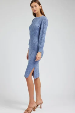 Knitwear|Midi Dresses-Current Air Sweater Midi Dress SOFTBLUE