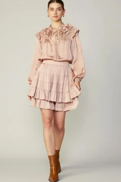 Skirts-Current Air Tiered Mini Skirt FADEDBLUSH