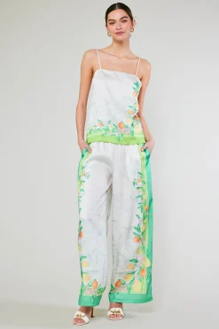 Sleeveless Tops-Current Air Tuscan Citrus Cami GREENLEMONGARDEN