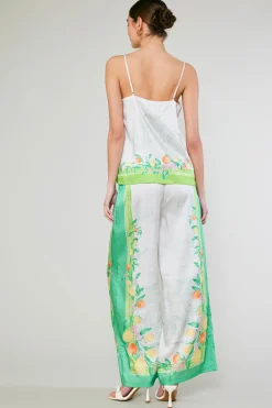 Sleeveless Tops-Current Air Tuscan Citrus Cami GREENLEMONGARDEN