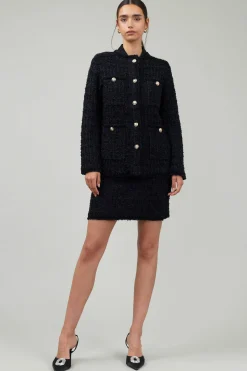 Coats & Jackets-Current Air Tweed Jacket BLACK