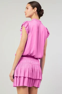 Mini Dresses-Current Air Zoey Pleated Mini Dress PINK