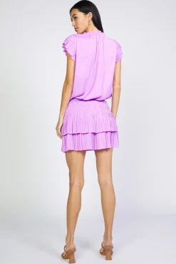 Mini Dresses-Current Air Zoey Pleated Mini Dress ORCHIDPINK
